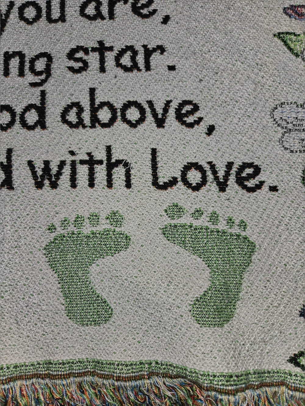 New Baby Keepsake Throw Tapestry